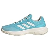 adidas Damen Gamecourt 2.0 Tennis Shoes-Low (Non Football), Light Aqua/Off White/Bright...
