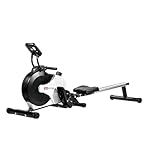 AsVIVA RA11 Rower Rudergerät für Zuhause in Weiß I Manuell Verstellbarer Widerstand I...