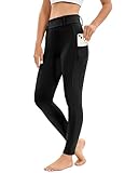 Reitleggings Damen Vollbesatz mit Handytasche, High Waist Reithose Damen Mädchen Stretch...