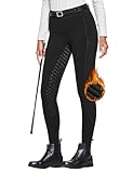 FitsT4 Sports Damen Winterreitleggings Fleece-Reithose Silikon Vollbesatz Reithose mit...