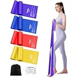 Fokky 1.5M Fitnessbänder, 4er Set Widerstandsbänder Gymnastikband, Resistance Bands mit...