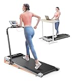 Laufband für Zuhause mit Neigung, 2 in 1 Walking Pad, 12km/h Klappbar Laufband mit...