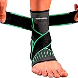 NativoDex Sprunggelenkbandage - Verstellbare Knöchelbandage für Plantarfasziitis &...