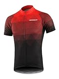 BERGRISAR Radtrikot Herren Kurzarm Rennrad Fahrrad Trikots, 8006 rot, XX-Large