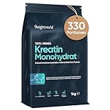 Creatin Monohydrat Pulver 1kg - 330 Portionen reines Kreatin Monohydrat - 11 Monate Vorrat...