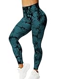 ZAAYO Sport Leggings f¨¹r Damen Tie Dye Scrunch Butt Booty Slim Fit Seamless Yoga Pants...