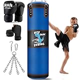 Boxsack für Kinder Hängend Schwerer mit Boxhandschuhen für Kinder 3-12 Jahre MMA...