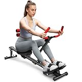 Rudergerät für Zuhause, Micyox Hydraulisches Fitness-Rudergerät mit 12...