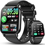 Smartwatch Damen Herren mit Telefonfunktion, 1.85'' Zoll HD Smart Watch, 112+ Sportmodi...