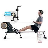 SportPlus Rudergerät für zuhause klappbar - Heimtrainer Rudergerät 8 Widerstandsstufen...
