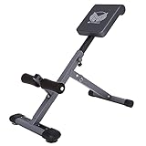 GYRONETICS® Hyperextension Rückentrainer - Klappbar, Höhenverstellbar, bis 120 kg, mit...