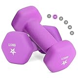 Yes4All N3JA Hex Neopren Hanteln Set Gewichte für Krafttraining Yoga Pilate - Kurzhanteln...