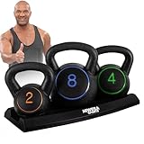 Miweba Sports Kettlebell | Hanteln Set - Gewichte 2 | 4 | 8 kg - Kettlebell Set - Hantel...