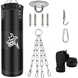 ZERUIDM Boxsack für Erwachsene Kinder UNGEFÜLLT, 100 cm Heavy Duty Punchingsäcke...