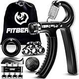 FitBeast Handtrainer Fingertrainer, Griffkraft Trainingsset - 5er-Pack, Verstellbarer...