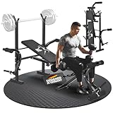 ArtSport Multifunktion Hantelbank ProfiGym1000 klappbar & 4-fach verstellbar - mit...