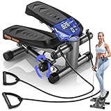 vannect 2 in 1 Mini Stepper für Zuhause mit Power Ropes, Up-Down Swing Stepper mit...