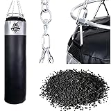 DBX BUSHIDO SPORT Boxsack Gefüllt mit Gummigranulat 130 cm - Box Sack 60 kg - Training...